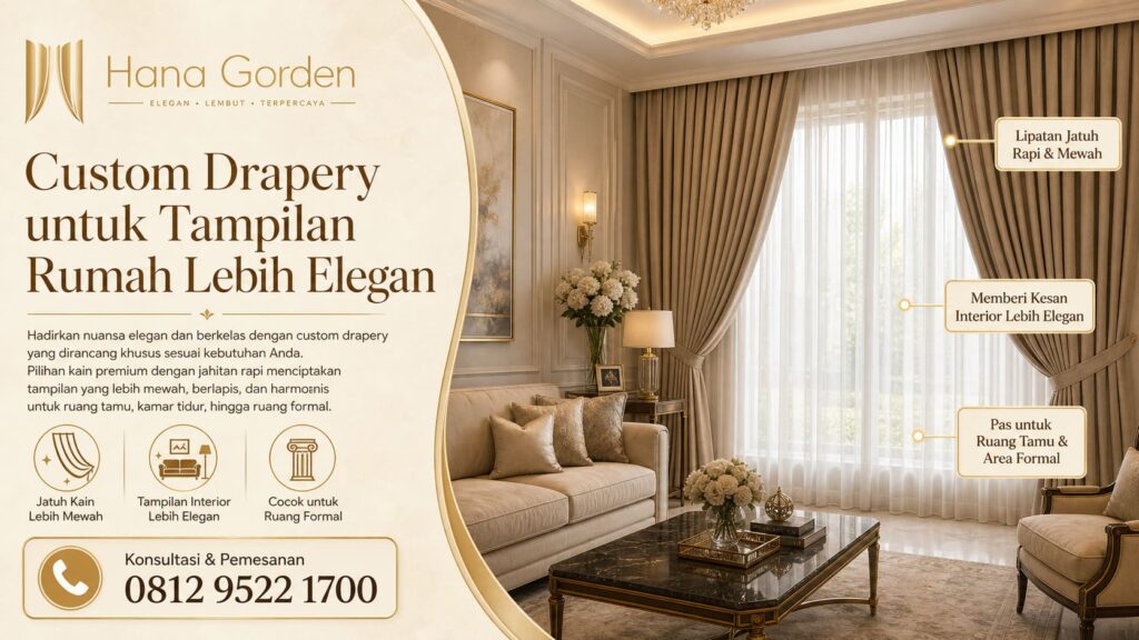 Custom Drapery untuk Tampilan Rumah Lebih Elegan