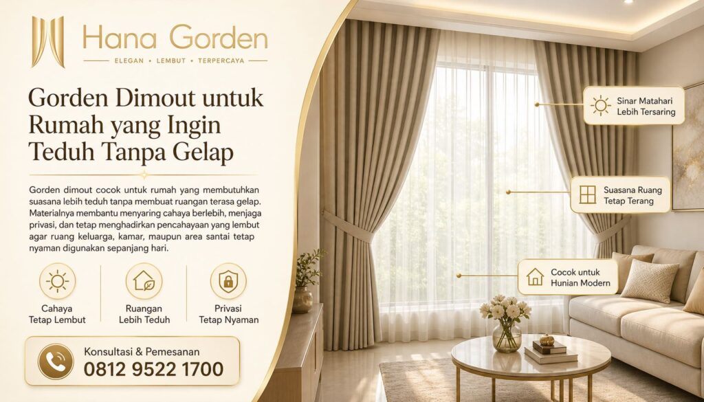 Gorden Dimout untuk Rumah yang Ingin Teduh Tanpa Gelap