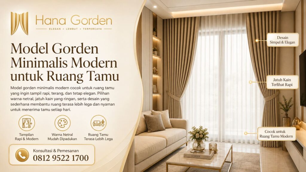 Model Gorden Minimalis Modern untuk Ruang Tamu