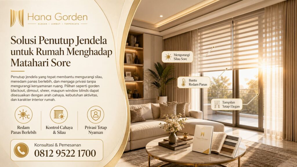 Solusi Penutup Jendela untuk Rumah Menghadap Matahari Sore