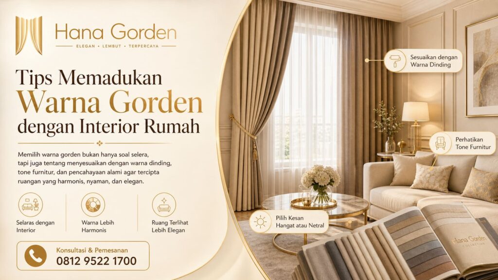 Tips Memadukan Warna Gorden dengan Interior Rumah