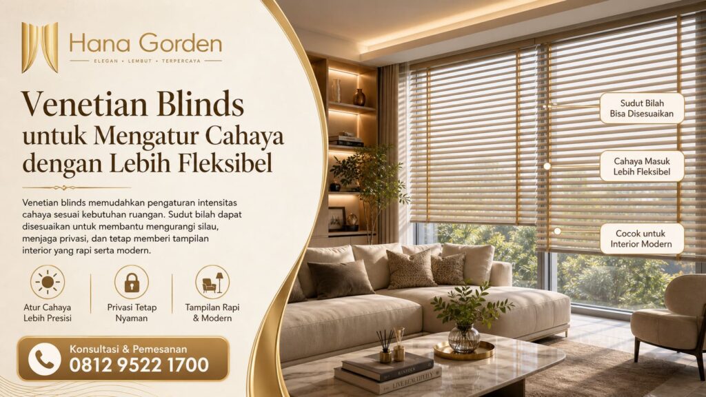 Venetian Blinds untuk Mengatur Cahaya dengan Lebih Fleksibel