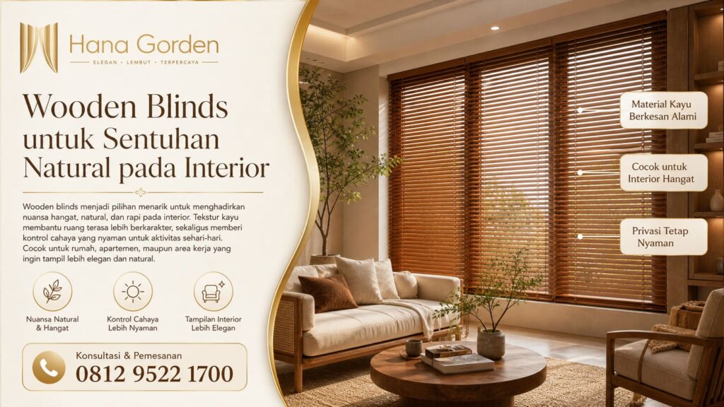 Wooden Blinds untuk Sentuhan Natural pada Interior
