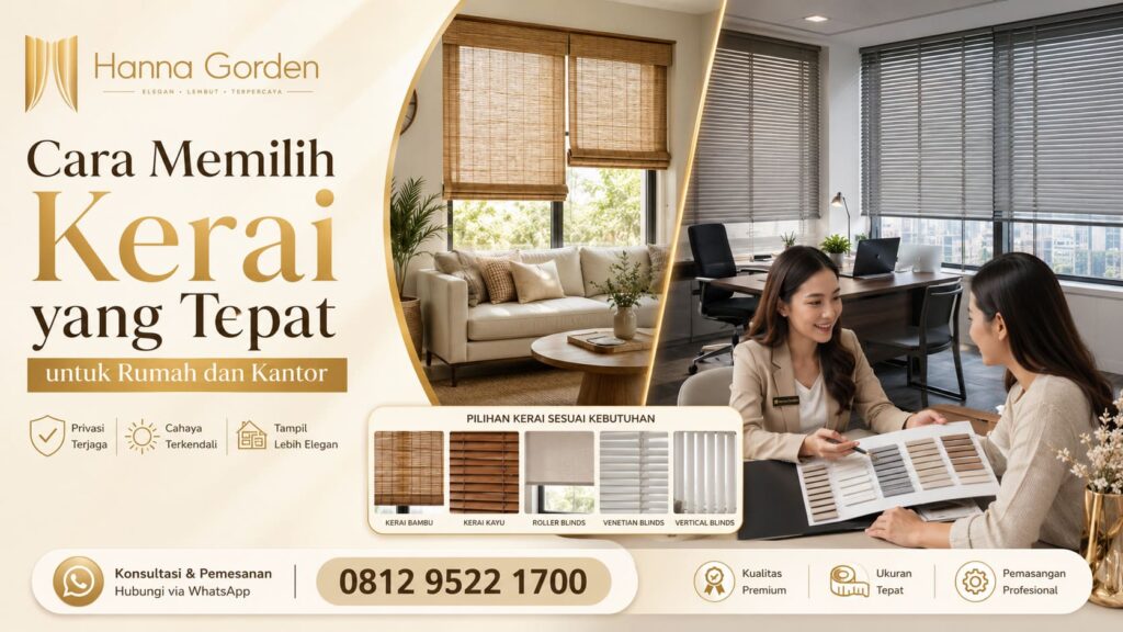 Cara Memilih Kerai yang Tepat untuk Rumah dan Kantor